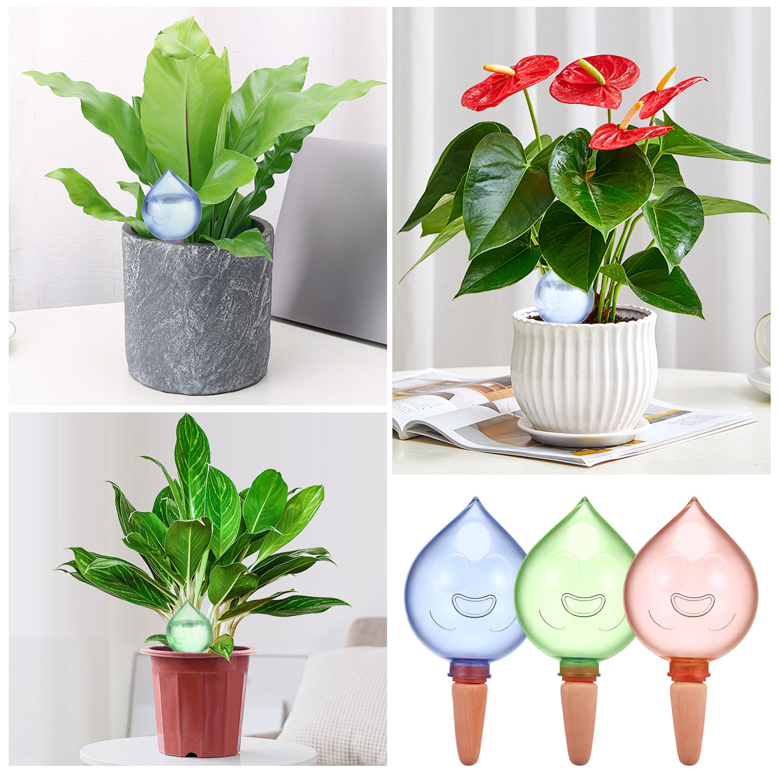 3Pcs Automatic Watering Globes - Self Watering Insert recension och pris